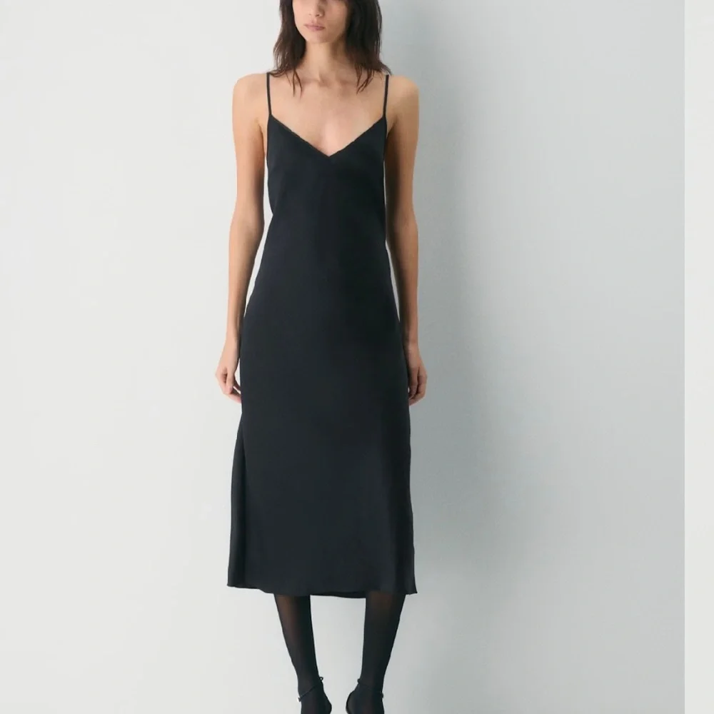 Aritzia Wilfred Satin Slip Dress Long - Picture 2 of 5